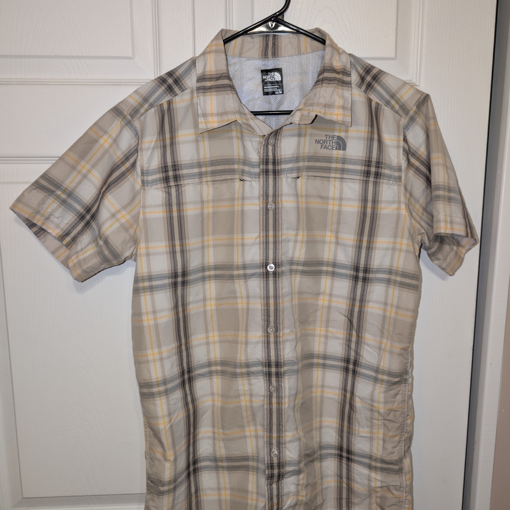 The North Face Men's Plaid Shirt - Gray and Tan